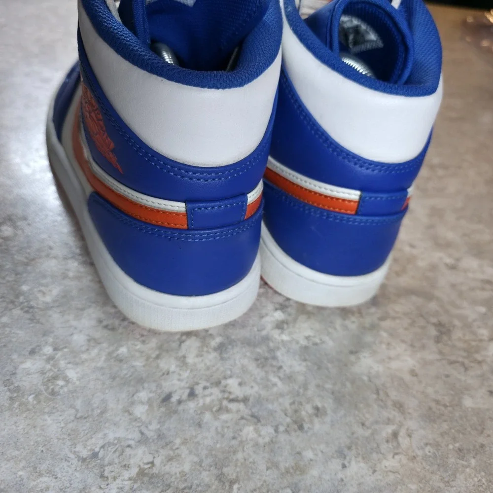 Air Jordan 1 Knicks Mens Size 9 Sneakers FD1029-400 Blue Orange Shoes